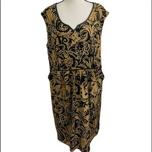 Lane Bryant good black sleeveless casual dress Size 20plus size. V-Neck …